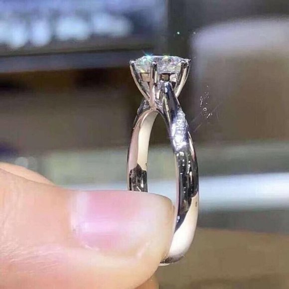 💎 Refine Pure Anillos Pure Zircon Independent Wedding Rings for Women, P… - Picture 1 of 5